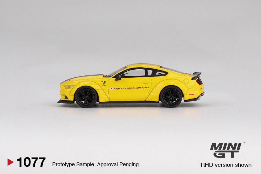 * PRE ORDER * MINI GT #1077 1/64 LB-WORKS FORD MUSTANG Triple Yellow ( RHD )