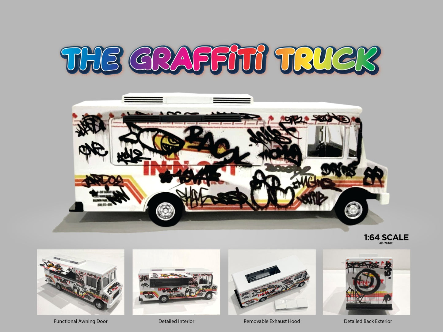 * PRE ORDER * AMERICAN DIORAMA 1/64 Food Truck series – Graffiti Style