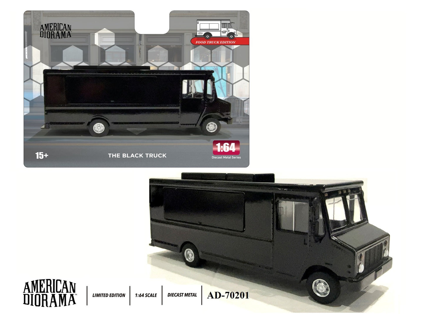 * PRE ORDER * AMERICAN DIORAMA 1/64 Food Truck series – The Black Truck