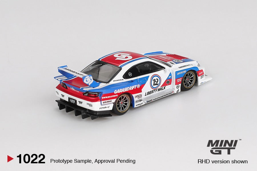 * PRE ORDER * MINI GT #1022 1/64 Nissan LB-Super Silhouette S15 SILVIA GARASIDRIFT x LBWK 2025 ( RHD )- BLISTER PACK