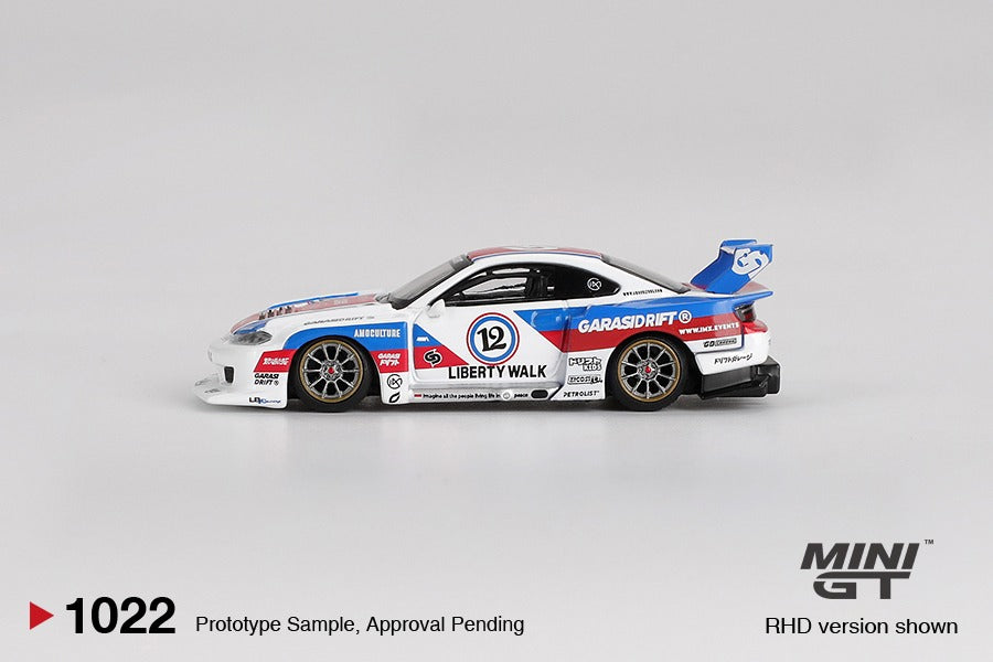 * PRE ORDER * MINI GT #1022 1/64 Nissan LB-Super Silhouette S15 SILVIA GARASIDRIFT x LBWK 2025 ( RHD )- BLISTER PACK