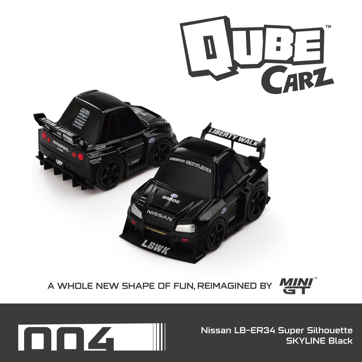 * PRE ORDER * MINI GT QubeCarz Nissan Set ( Chance for Chase ) QZ00101-601 BL ( 6 Cars )