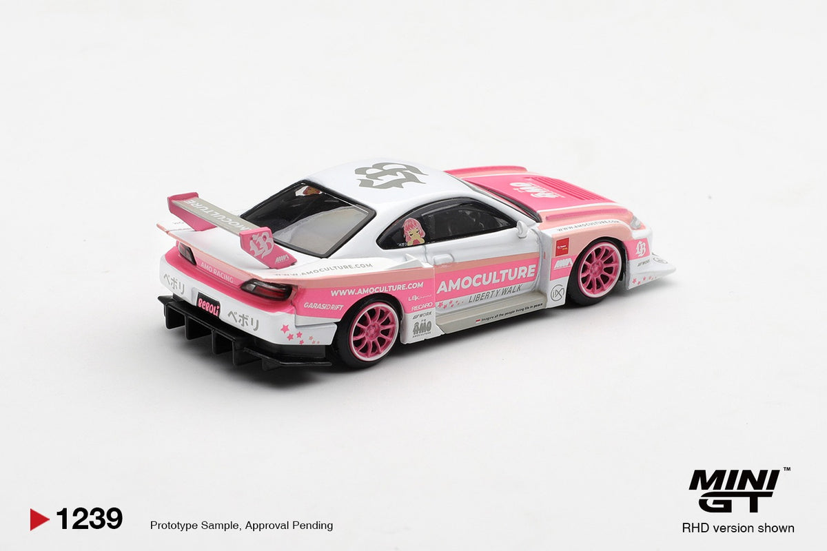 MINI GT #1239 1/64 Nissan SILVIA (S15) LB-Super Silhouette AMOCULTURE (RHD) * BLISTER PACK *