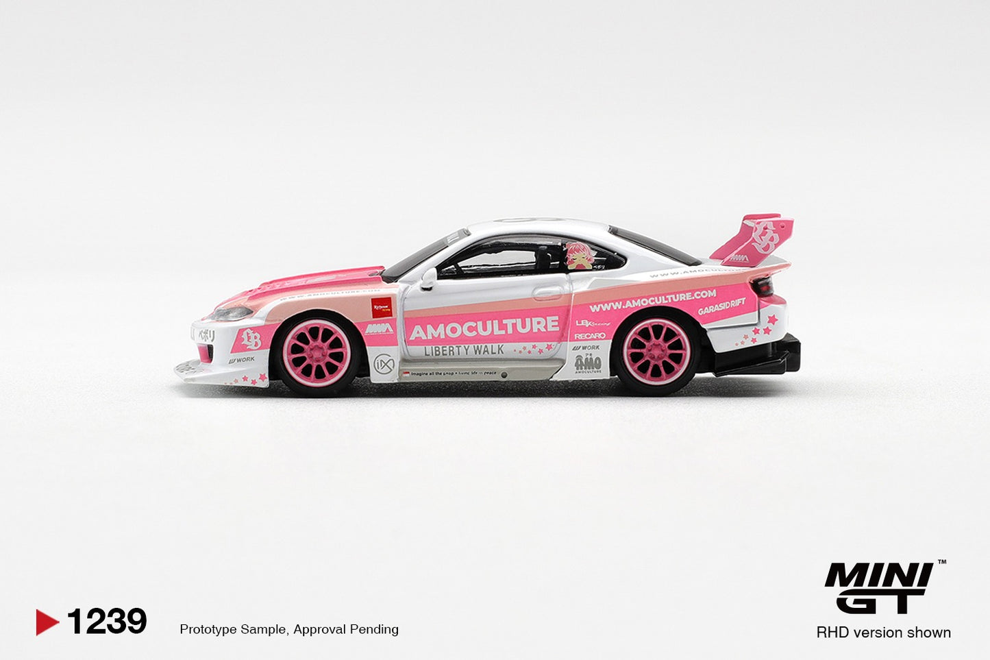 * PRE ORDER * MINI GT #1239 1/64 Nissan SILVIA (S15) LB-Super Silhouette AMOCULTURE (RHD)