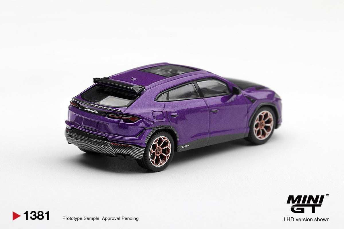 * PRE ORDER * MINI GT #1381 1/64 Lamborghini Urus Performante Viola Pasifae (RHD)