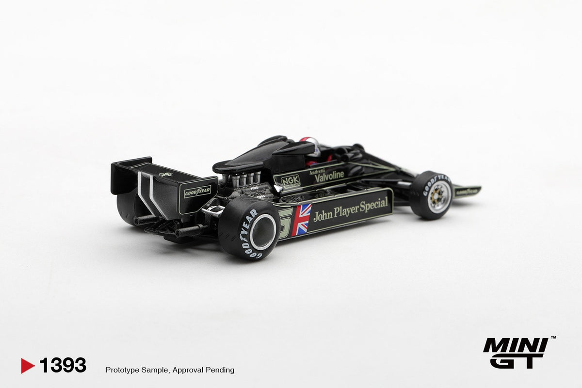 * PRE ORDER * MINI GT #1393 1/64 Lotus 78 #5 Mario Andretti 1977 US GP West Winner
