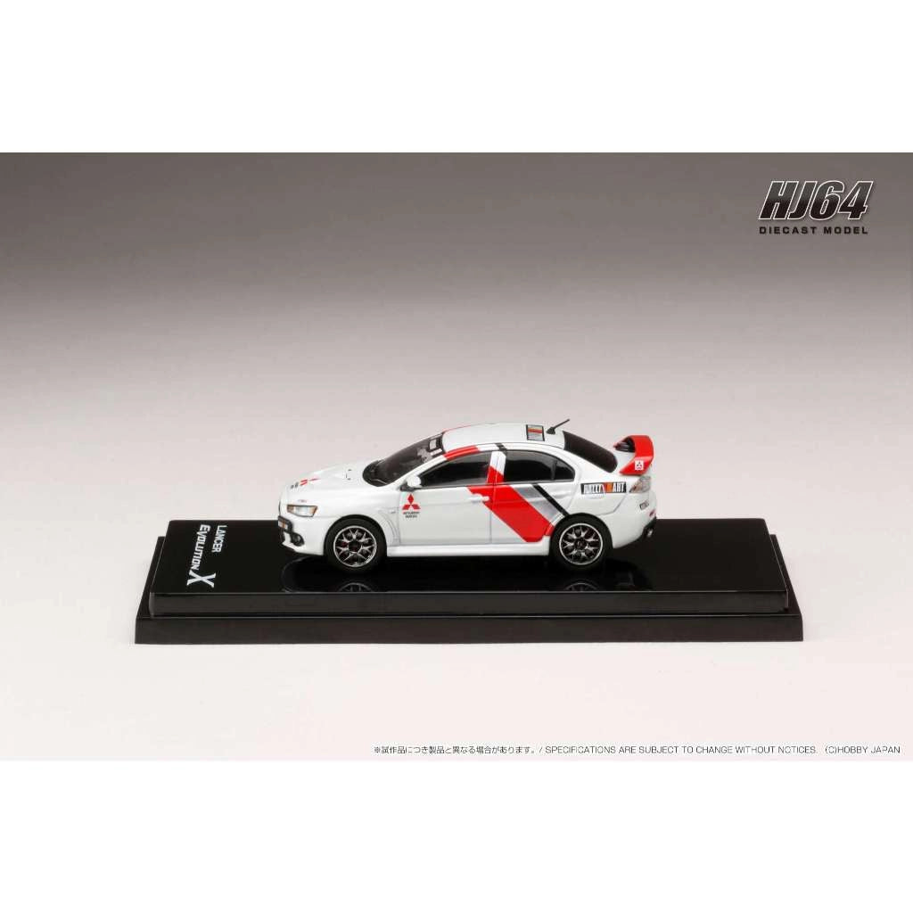 Hobby Japan 1/64 MITSUBISHI LANCER EVOLUTION Ⅹ RALLIART WHITE