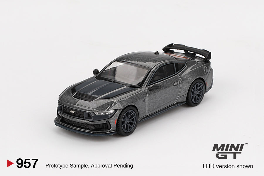 MINI GT #957 1/64 Ford Mustang Dark Horse 2024 Carbonized Gray (RHD)