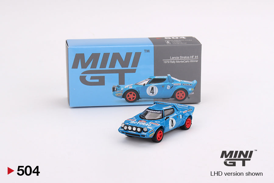 MINI GT #504 1/64 Lancia Stratos HF 1979 Rally Monte Carlo Winner #4