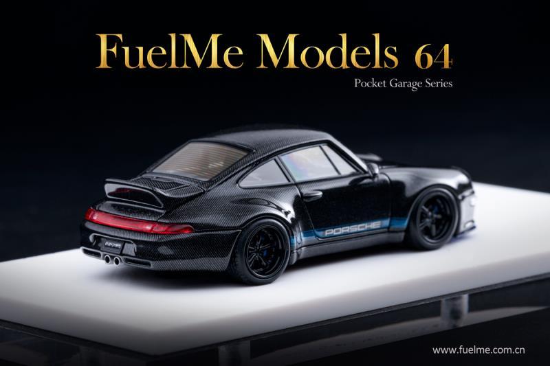 FuelMe 1:64 Limited Resin Model Car - Gunther Werks 400R 993 Full Carbon Fiber