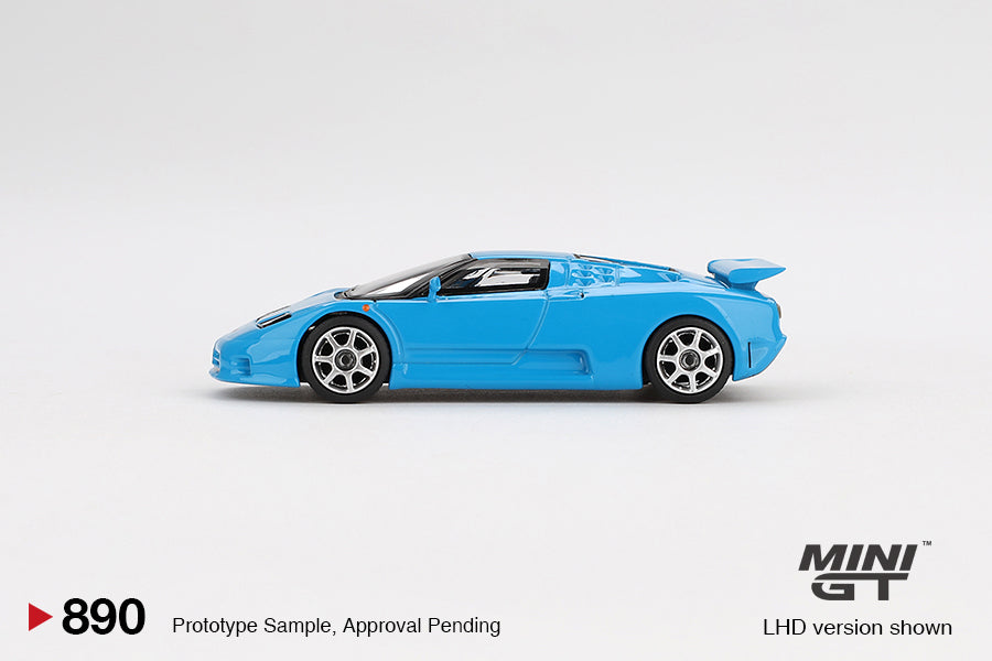 MINI GT #890 1/64 Bugatti EB110 Super Sport Blu Bugatti (LHD)
