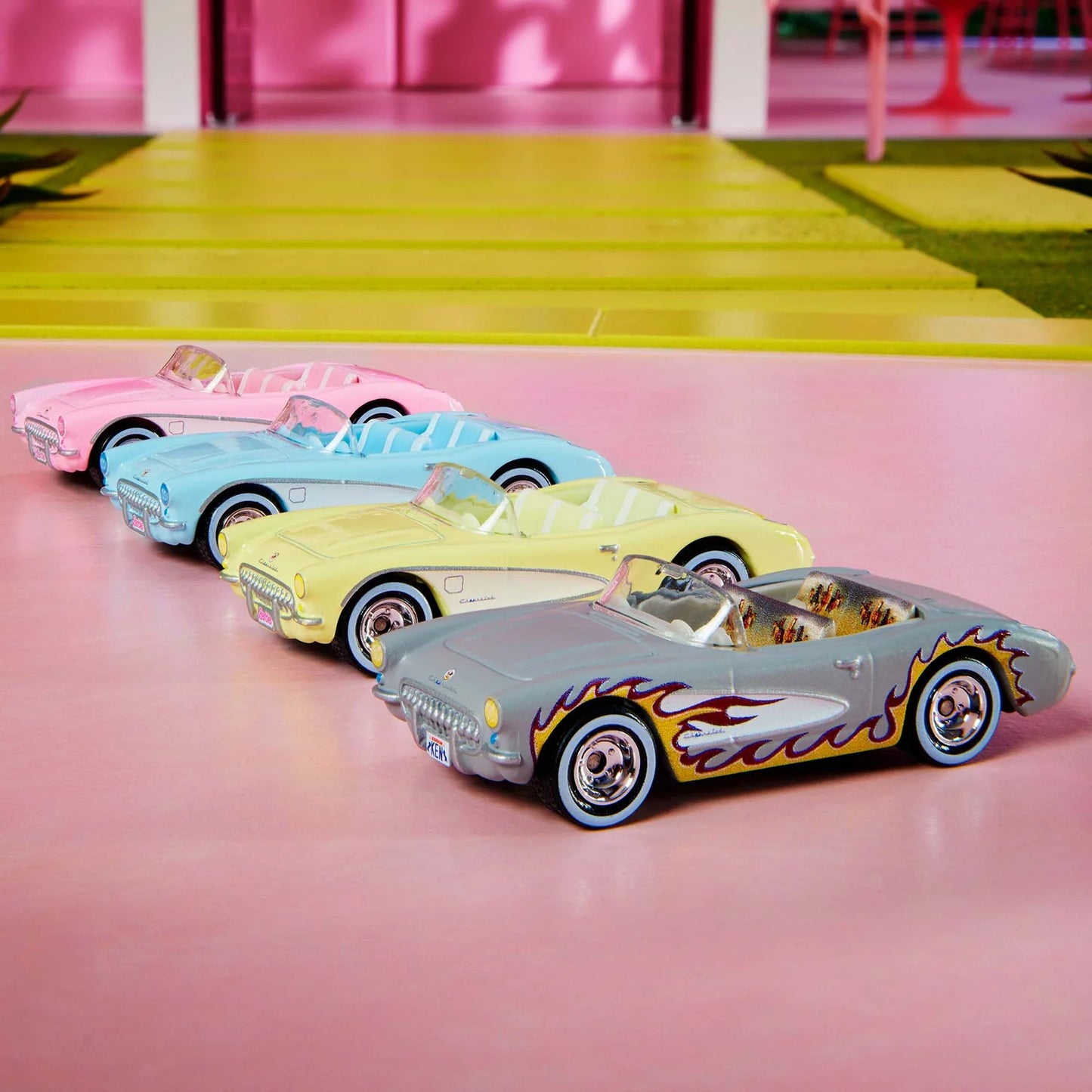 * PRE ORDER * Barbie The Movie Hot Wheels Corvette 4-Pack ( EXCLUSIVE )
