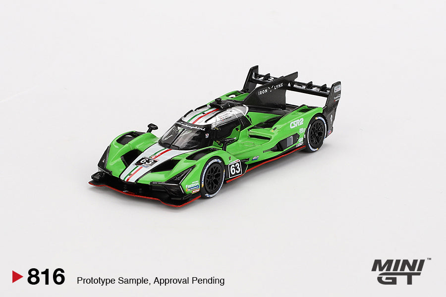 MINI GT #816 1/64 Lamborghini SC63 #63 Iron Lynx 2024 IMSA Sebring 12 Hrs
