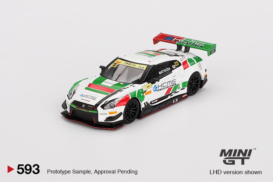 MINI GT #593 1/64 "Nissan GT-R NISMO GT3 #23 KCMG 2018 FIA GT World Cup Macau" (LHD)