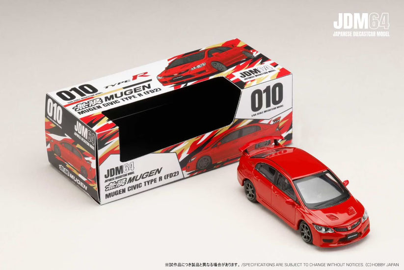HOBBY JAPAN 1/64 HONDA CIVIC TYPE R (FD2) MUGEN - MILANO RED