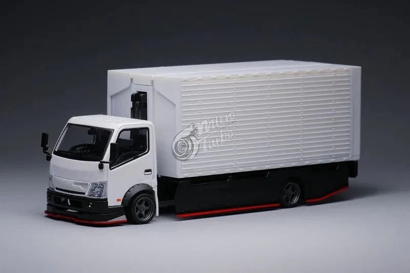 Micro Turbo 1/64 Diecast Model Custom Gull Wing Truck White Color With Extra Decals