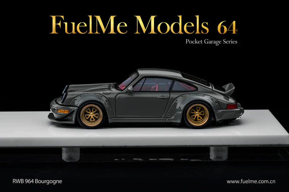 Fuel Me 1/64 Porsche RWB 964 "Bourgogne" Grey