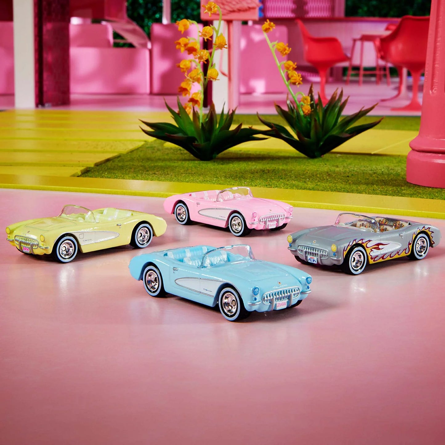 * PRE ORDER * Barbie The Movie Hot Wheels Corvette 4-Pack ( EXCLUSIVE )