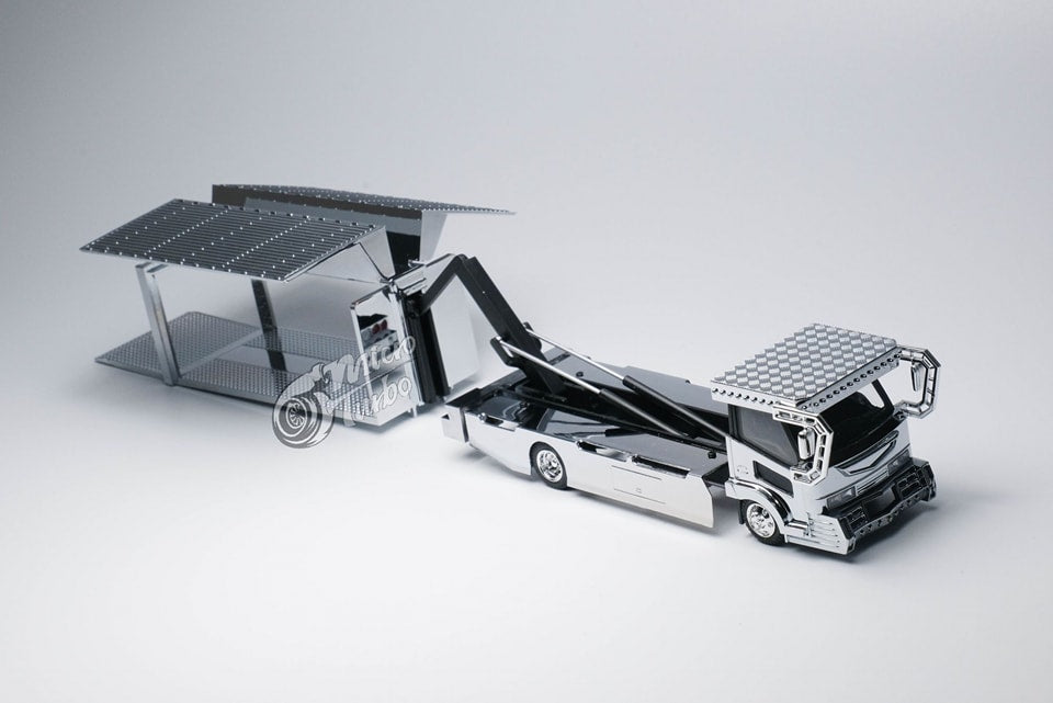 Micro turbo 1/64 Lion Dekotora Truck Chrome