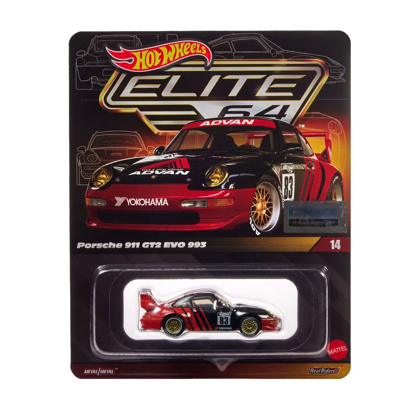 Hot Wheels Collectors Hot Wheels Elite 64 Porsche 911 GT2 EVO 993