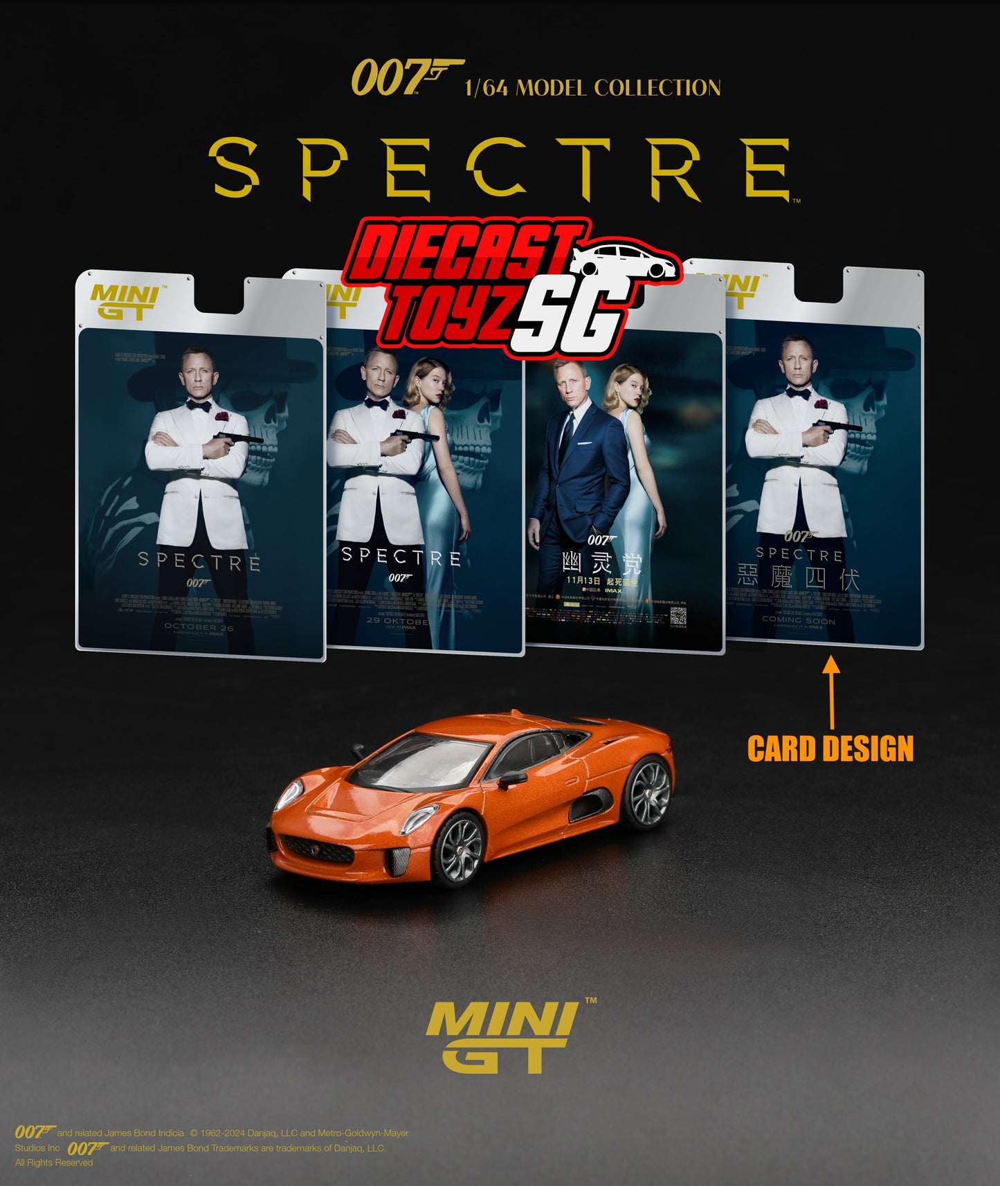MINI GT #903 1/64 "Jaguar C-X75 ""Spectre"" Traditional Chinese Blister Packaging" (LHD)