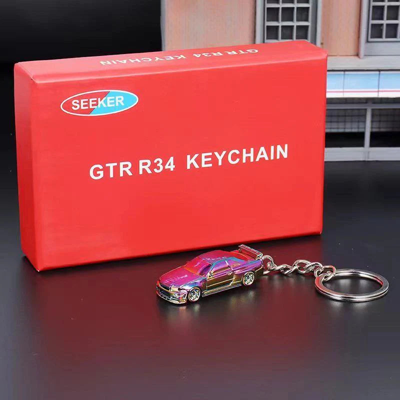 SEEKER 1/87 NISSAN SKYLINE GT-R R34 DIECAST KEYCHAIN