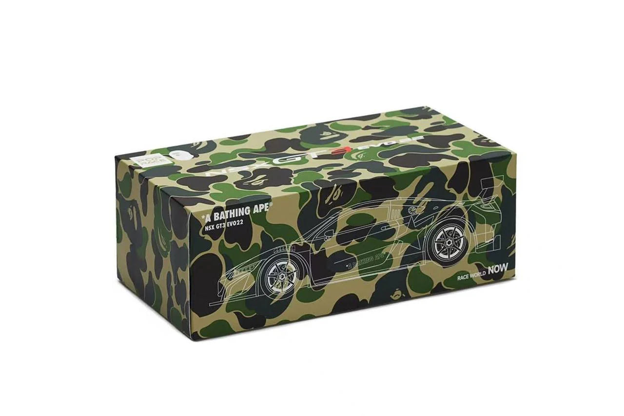 POP RACE x BAPE 1/64 Honda NSX GT3 EVO22 KCGM BATHING APE