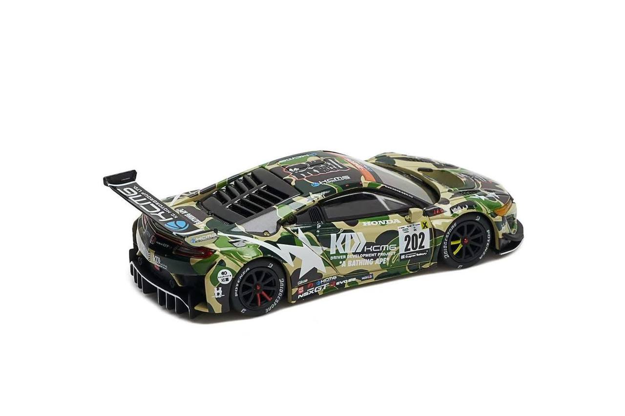POP RACE x BAPE 1/64 Honda NSX GT3 EVO22 KCGM BATHING APE