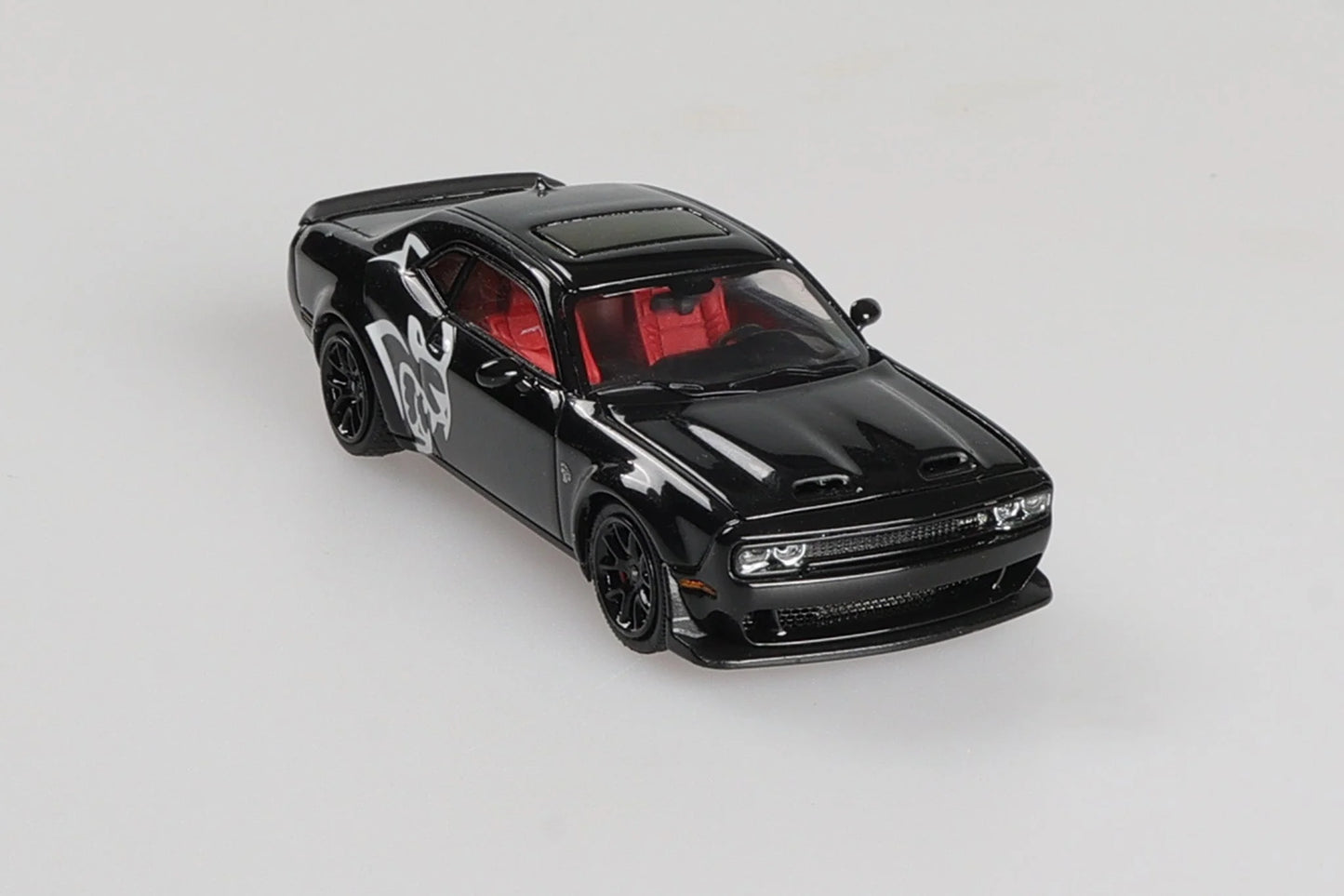 Stance Hunters SH 1/64 - Dodge SRT Hellcat diecast model - Pearl Black with demon livery