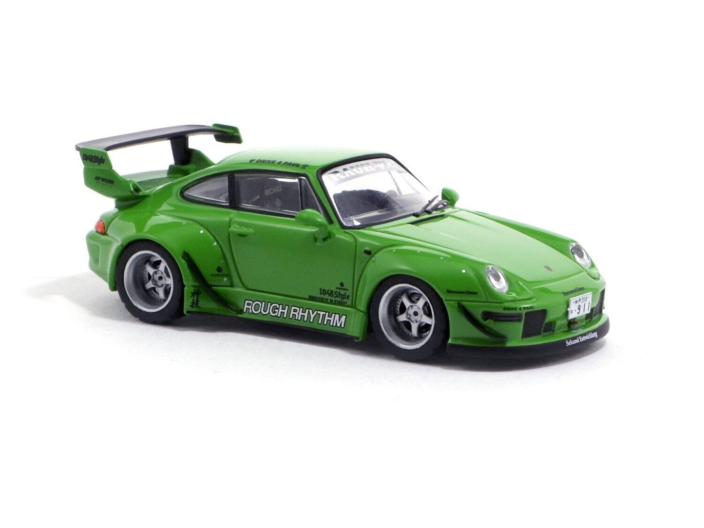 Tarmac Works 1/64 RWB 993 Rough Rhythm Green Hong Kong Exclusive