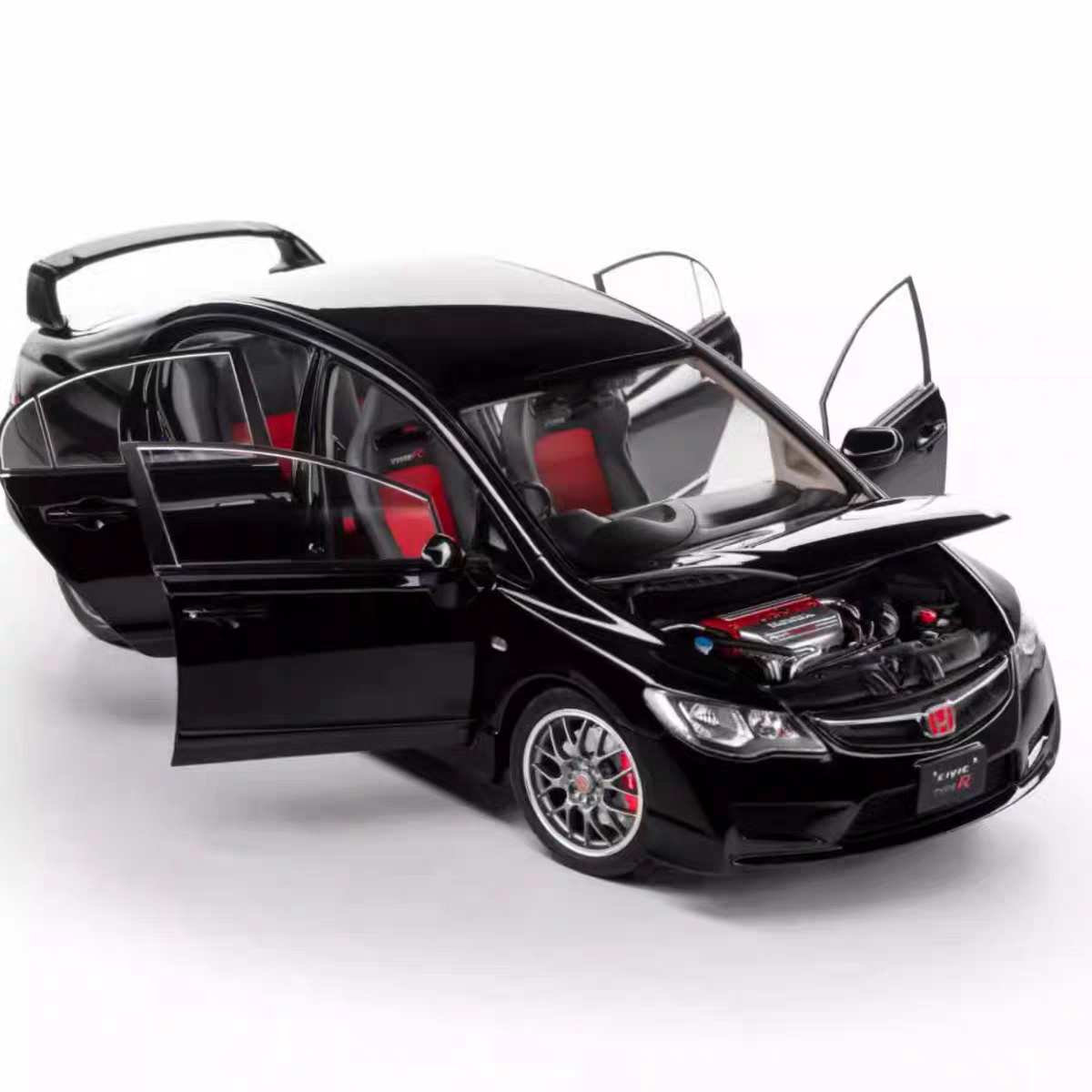 WELL 1/18 HONDA CIVIC FD2 TYPE R BLACK