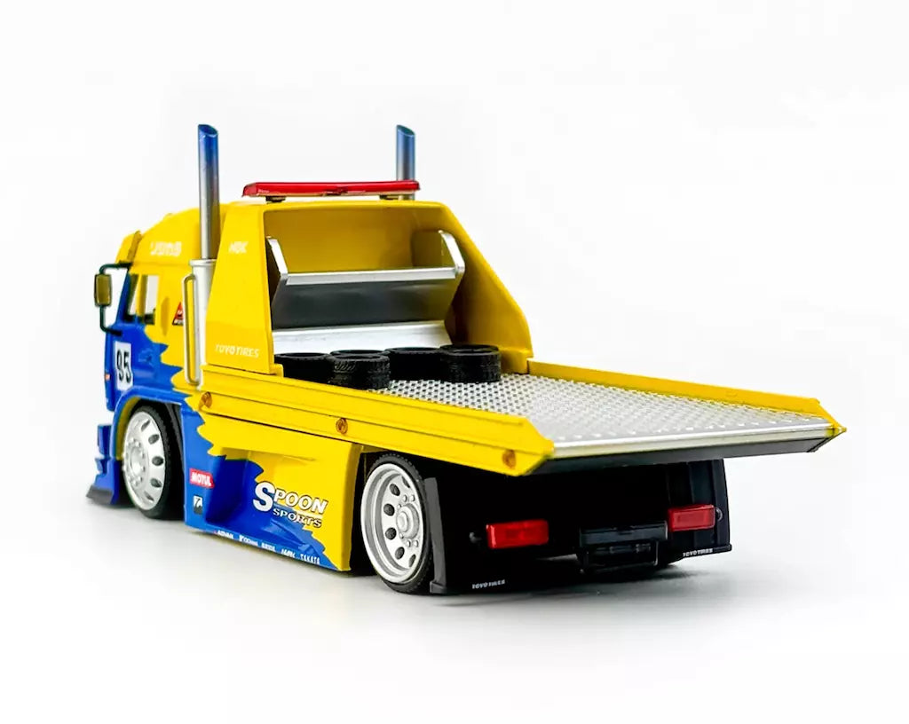Street Weapon 1/64 KamaZ Spoon Sports Flatbed Tow Truck Model