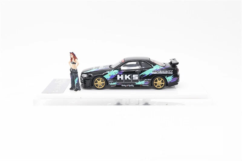 Cool Art 1/64 Nissan Skyline GT-R R34 Nismo Z-Tune HKS with Figurine