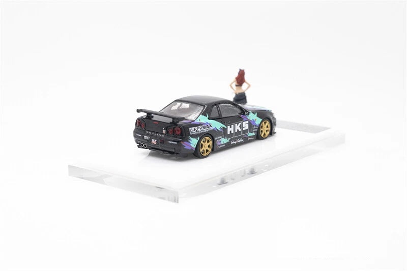 Cool Art 1/64 Nissan Skyline GT-R R34 Nismo Z-Tune HKS with Figurine