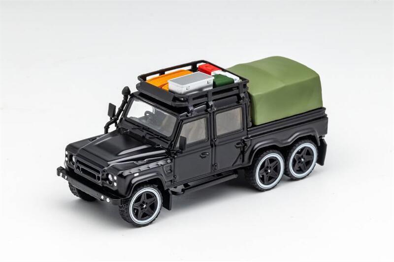 G.C.D 1/64 Land Rover Defender 110 6x6 Pick up with Accessories, kahn Modified