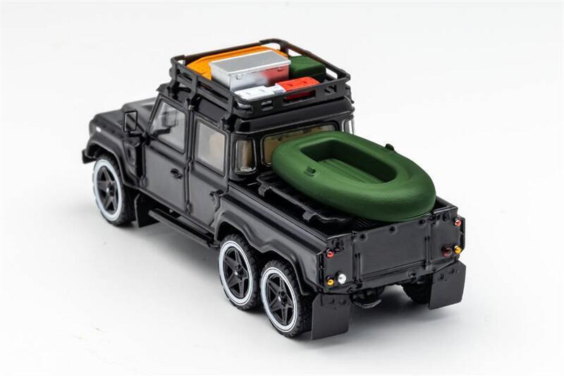 G.C.D 1/64 Land Rover Defender 110 6x6 Pick up with Accessories, kahn Modified