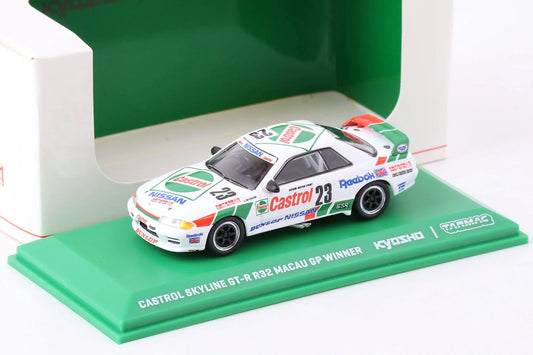Tarmac Works x Kyosho 1/64 Castrol Nissan Skyline GT-R R32 Macau Grand Prix Winner