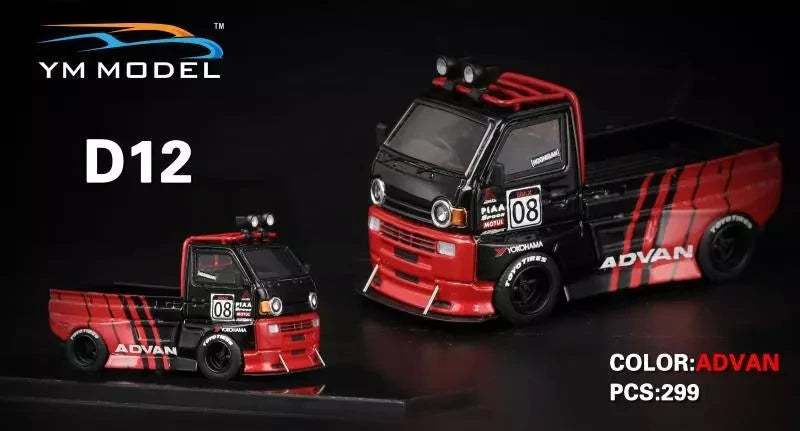 YM MODEL 1/64 SUZUKI CARRY HOONIGAN D12 ADVAN