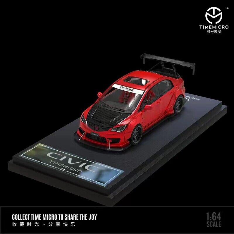 Time Micro 1/64 Honda Civic FD2 Modified Red