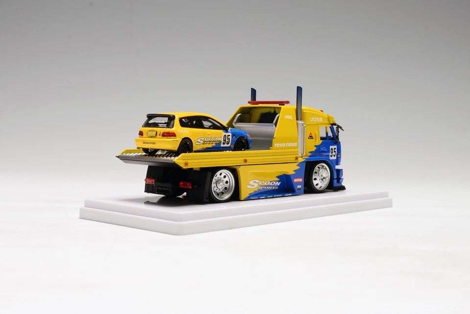 Street Weapon 1/64 KamaZ Spoon Sports Flatbed Tow Truck Model