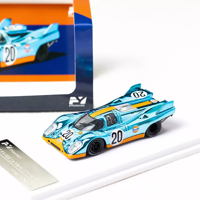 Finclassically FY 1/64 Porsche 917 KH #22 LE MANS WINNER 1971 GULF CHROME BLUE