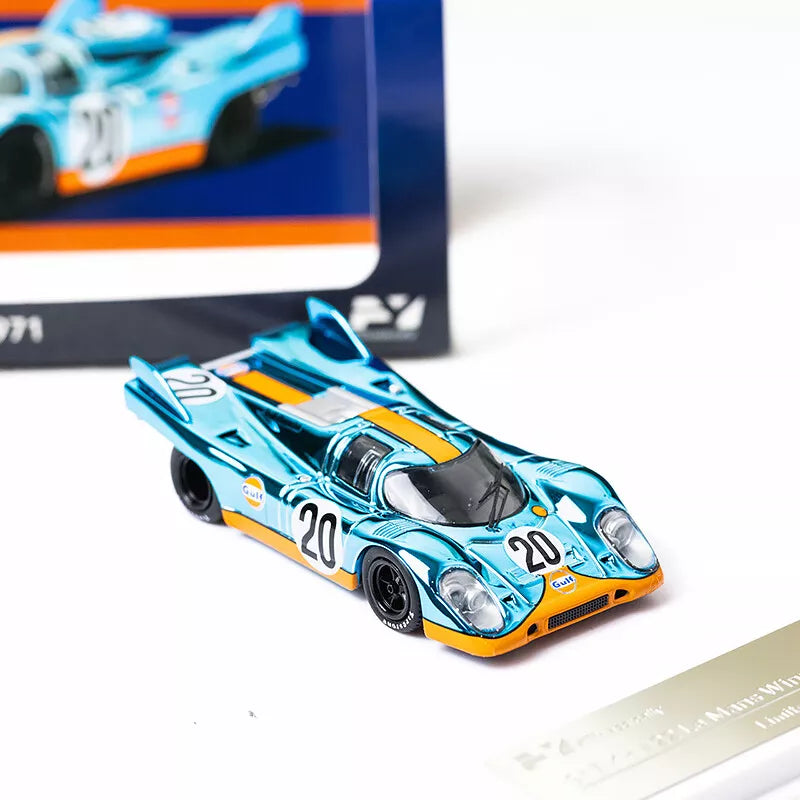 Finclassically FY 1/64 Porsche 917 KH #22 LE MANS WINNER 1971 GULF CHROME BLUE