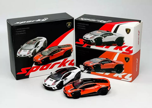 Sparky 1/64 Lamborghini Huracán Sterrato Combo Set - White & Orange