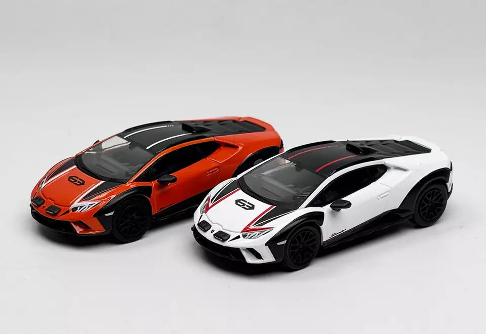 Sparky 1/64 Lamborghini Huracán Sterrato Combo Set - White & Orange
