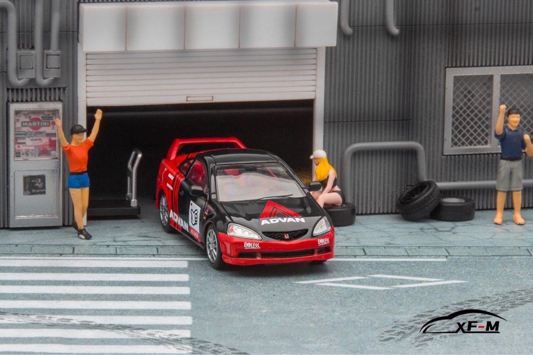 XF Model 1/64 Honda Integra (DC5) 4th Gen in No Good Racing Advan Livery