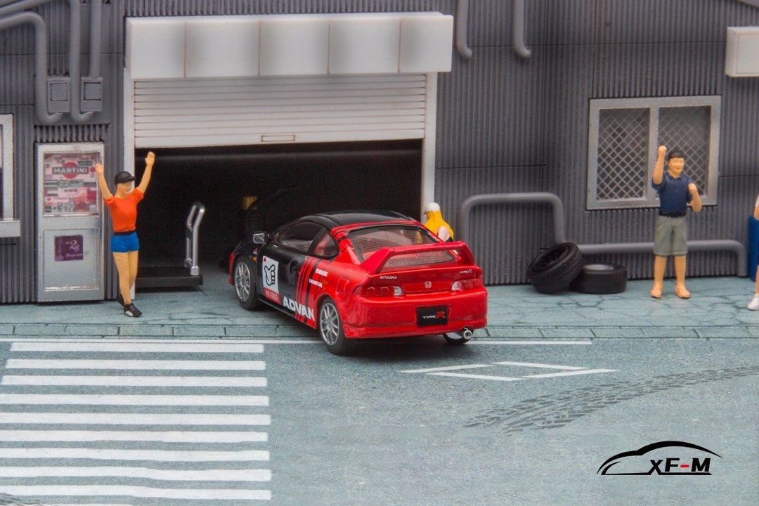 XF Model 1/64 Honda Integra (DC5) 4th Gen in No Good Racing Advan Livery