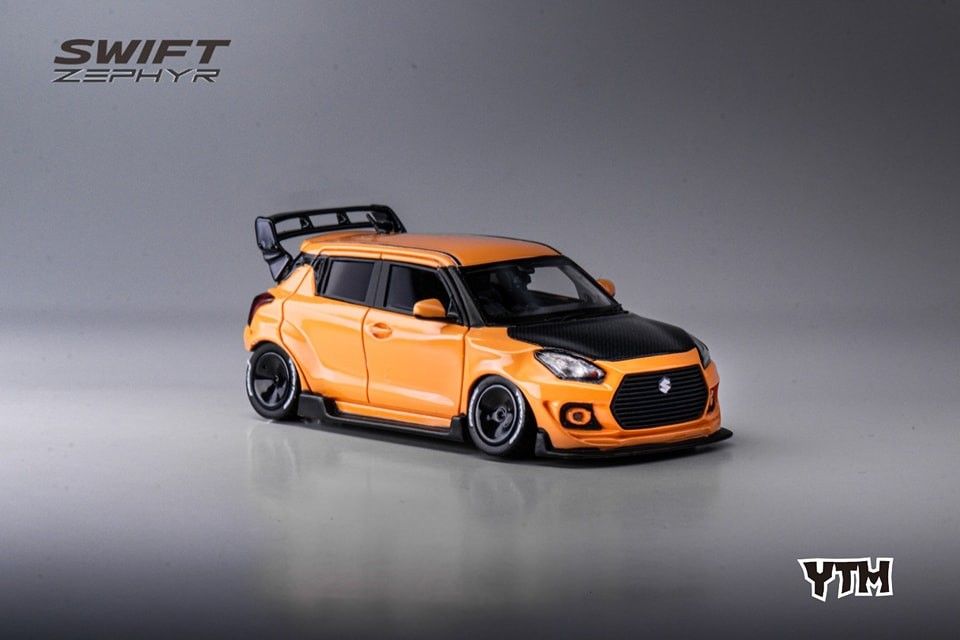 YTM 1/64 Suzuki Swift 3rd Gen Zephyr Modified Version Rear Engine Orange