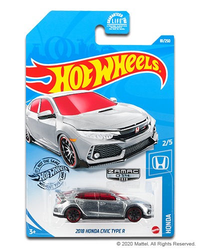 HOT WHEELS 2018 HONDA CIVIC TYPE R ZAMAC - EXCLUSIVE