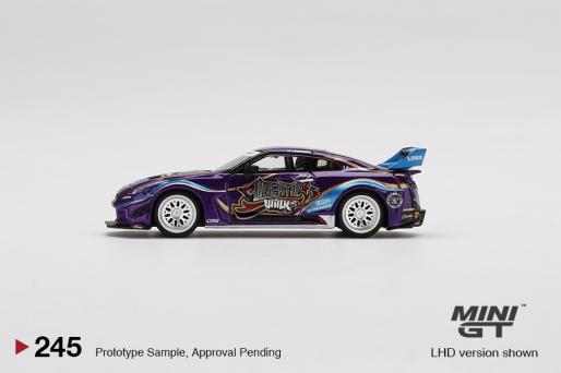 MINI GT #245 LB-Silhouette WORKS GT NISSAN 35GT-RR Ver.1
"Purple Metallic" (LHD)