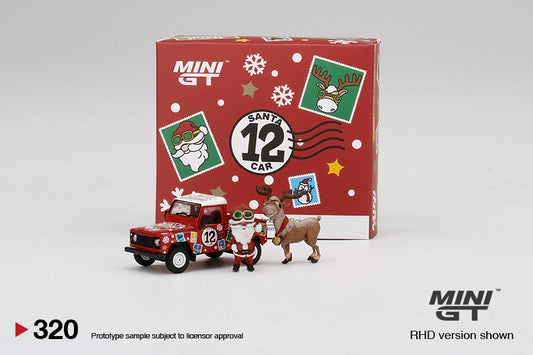 MINI GT #320 1/64 Land Rover Defender 90 Pickup - 2021 Christmas Edition